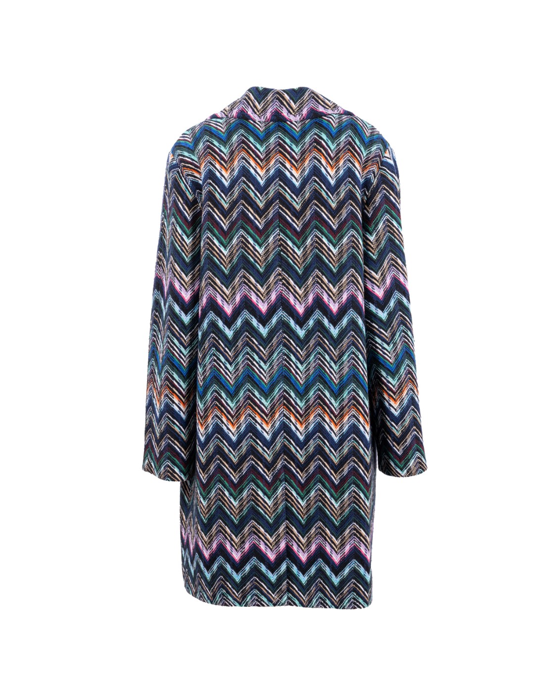 shop MISSONI  Cappotto: Missoni cappotto chevron misto lana e cotone.
Cappotto lungo.
Fantasia chevron.
Tasche a toppa.
Composizione: 74% lana, 26% cotone.
Made in Italy.. DS24WC0H BC004K-SM9F9 number 2760521